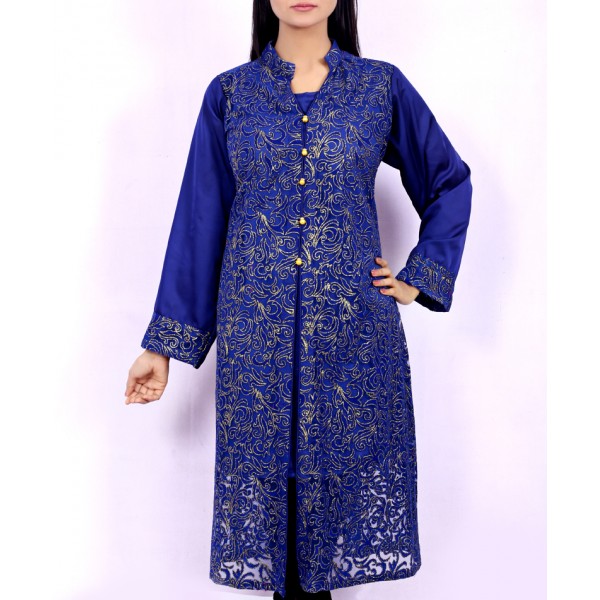 royal blue blue kurti combination